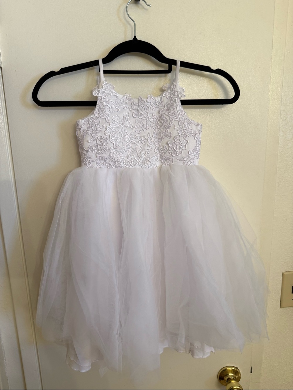 White Lace & Tulle Girl's Party Dress